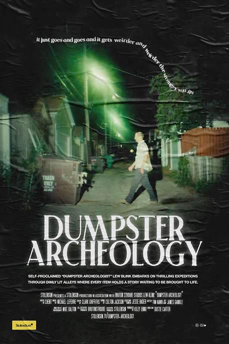 The documentary follows Lew Blink, a charismatic punk rock enthusiast, as he explores dimly lit alleys on dumpster diving expeditions. Considering himself a “Dumpster Archaeologist,” Lew passionately uncovers forgotten stories and secrets hidden within discarded refuse. These alleyways become a playground of mysteries, prompting reflection on privacy, excessive waste, and the narratives we leave behind. The film offers a unique perspective on our relationship with possessions and the aspects of our lives we choose to conceal.